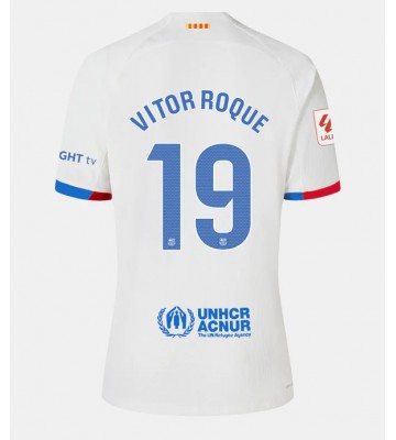 Barcelona Vitor Roque #19 Udebanetrøje Dame 2023-24 Kort ærmer
